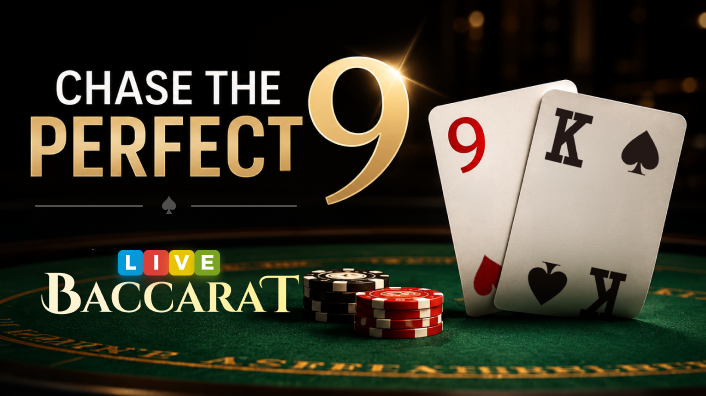 Chase the Perfect 9 in Live Baccarat