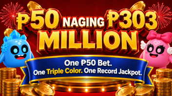 ₱50 Color Game bet wins ₱303 million jackpot