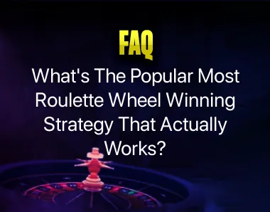 roulette wheel winning strategy