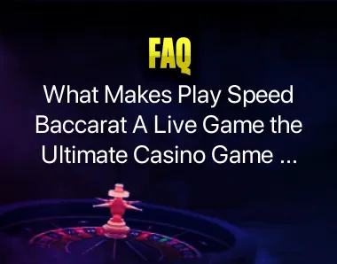 Speed Baccarat A Live Game