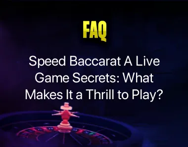 Speed Baccarat A Live Game