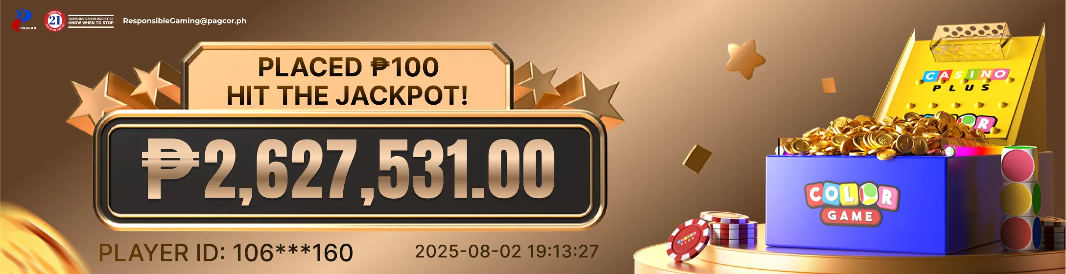 Colorgame Jackpot prize