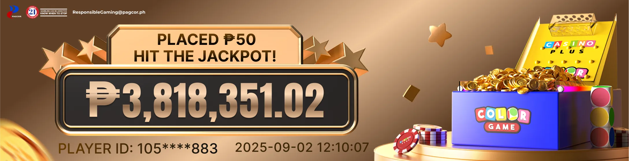 Color game jackpot prize