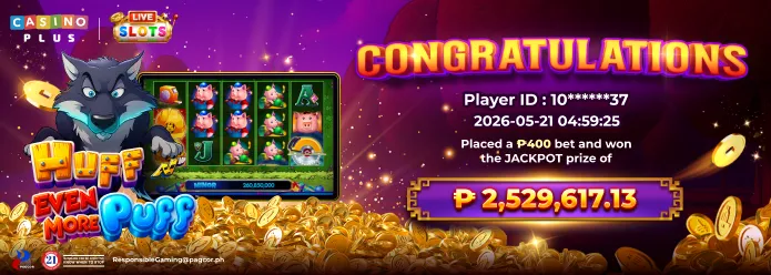 Huff n'Even More Puff Jackpot Winner Today